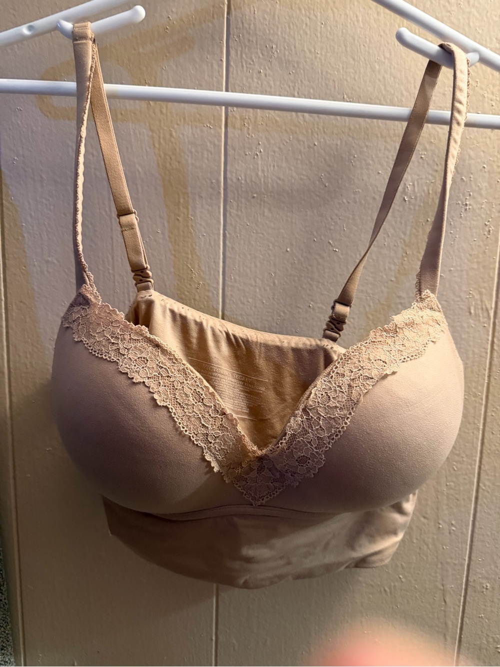 Victoria's Secret Tan Lace Trim Bra